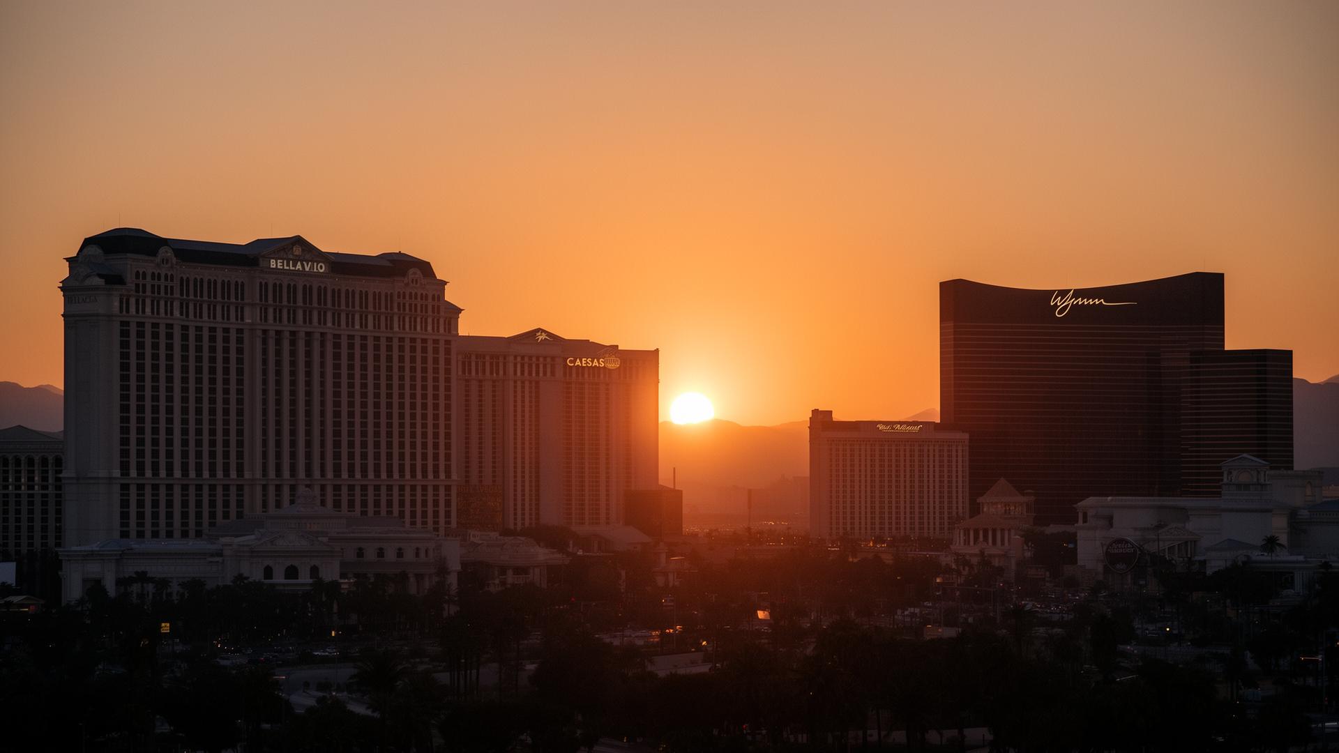 Las Vegas Strip at golden hour